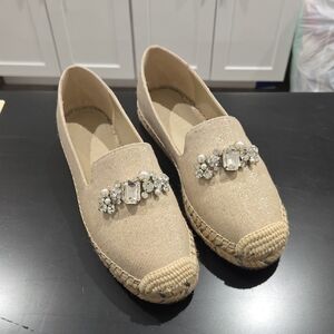 Karl Lagerfeld Embellished Espedrilles 7.5 New Without Box